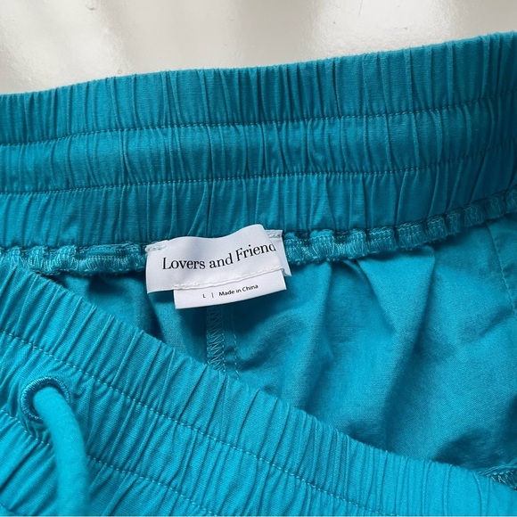 Lovers + Friends Women's Cerulean Blue Rockaway Pant Wide Leg Pull On Size Large - Picture 7 of 11